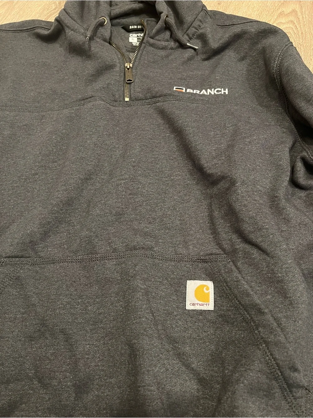 Carhartt Dark Charcoal Zip Hooded Work Sweater